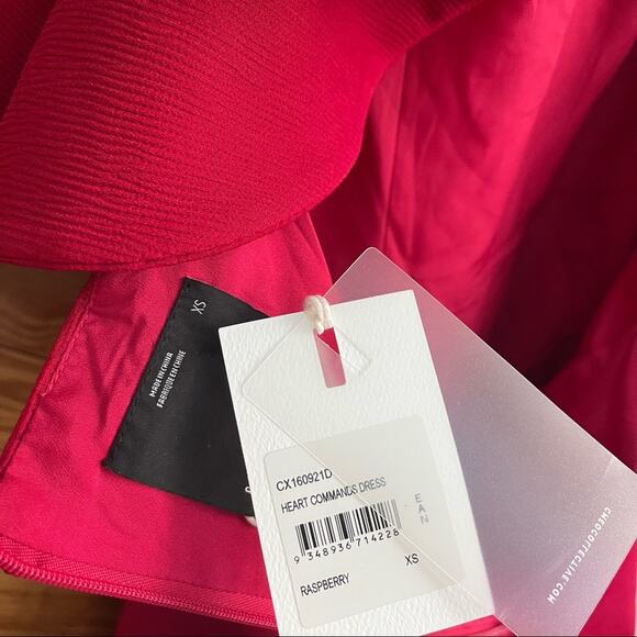 C/MEO Collective One-Shoulder Ruffle Hearts Commands Dress - Picture 6 of 7